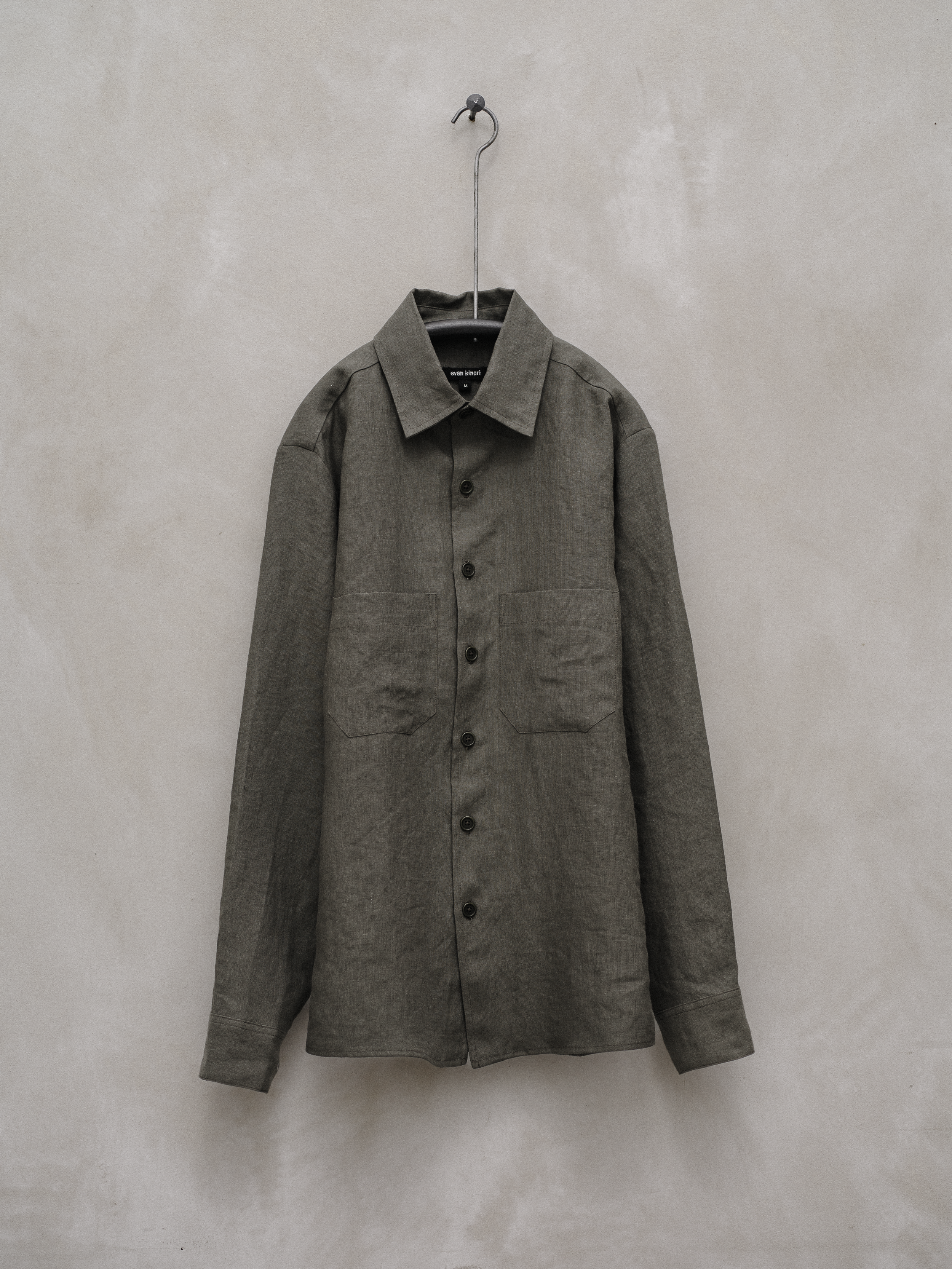 Two Pocket Shirt - Tumbled Linen — evan kinori