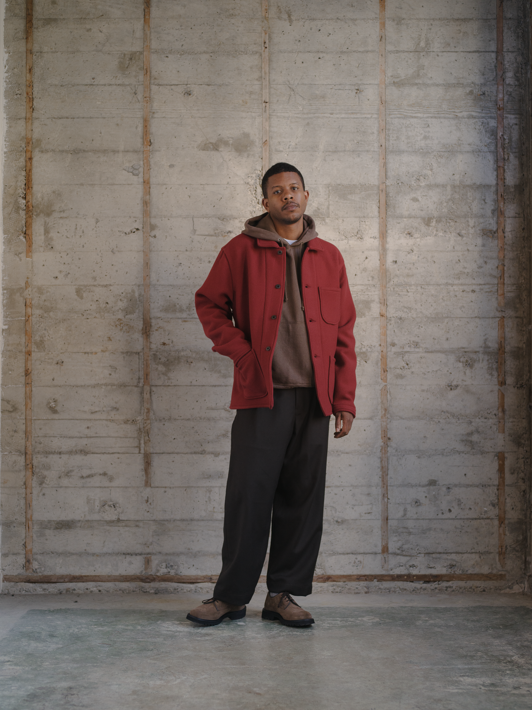 Three Pocket Jacket - Heavy Wool Duffel — evan kinori