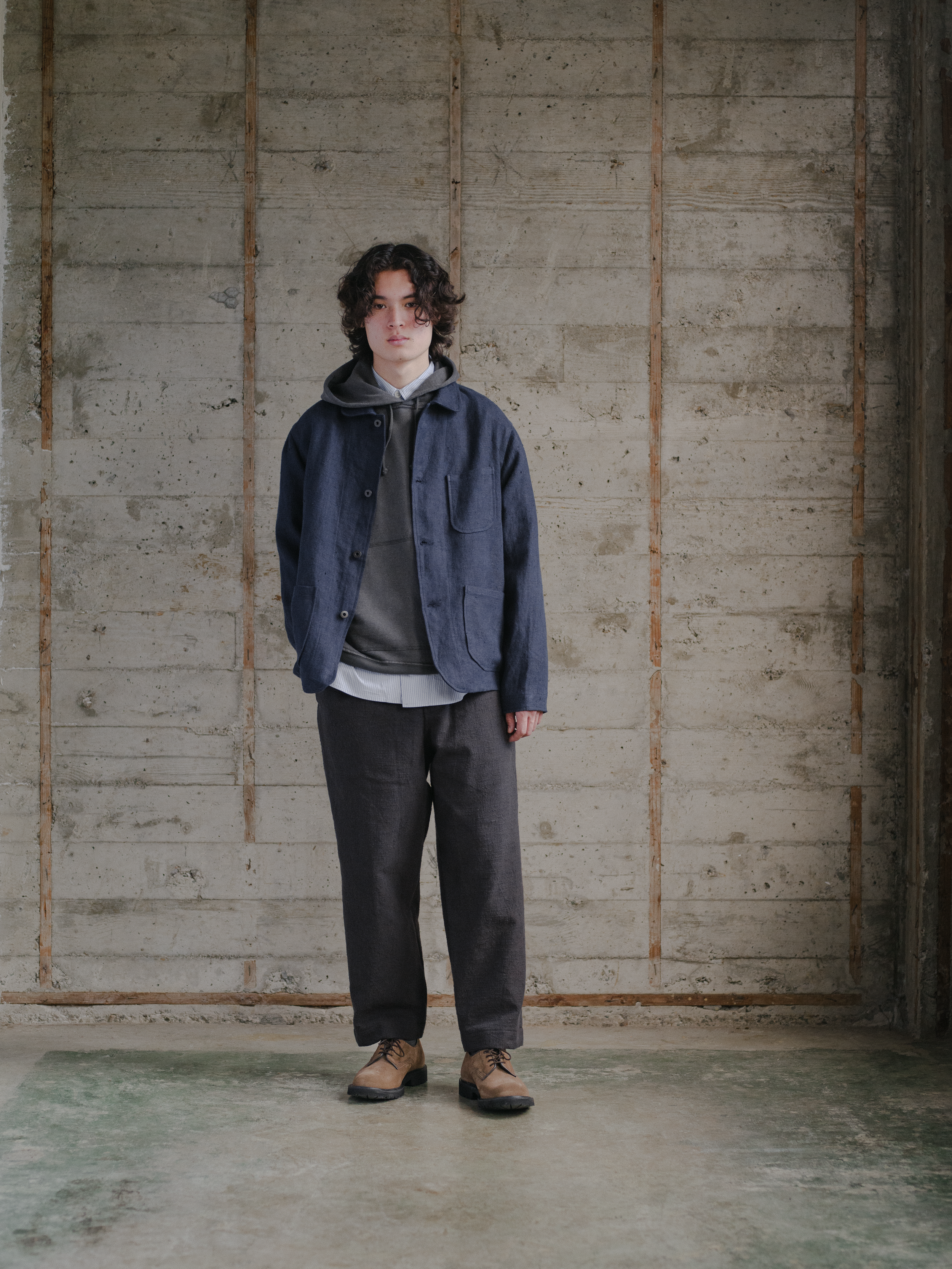 Three Pocket Jacket - Butcher Linen — evan kinori