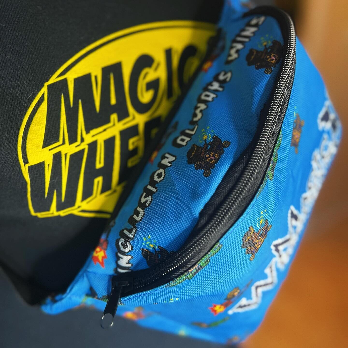 Happy International Fanny Pack Day to those who celebrate! 🤓 If you have seen Magic Wheelchair at recent cons, then you may already have one of these awesome fanny packs! But if you don&rsquo;t, now&rsquo;s your chance! Great for all bodies and whee