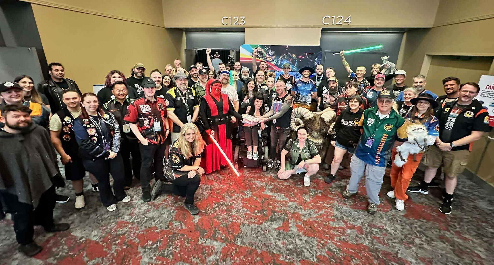 THIS is the Star Wars Experience! A group of talented and passionate people who not only make fundraising look effortless (we know it's not) but who also show true inclusion and empathy to every family that comes through @rosecitycc 🖤 This is the wa