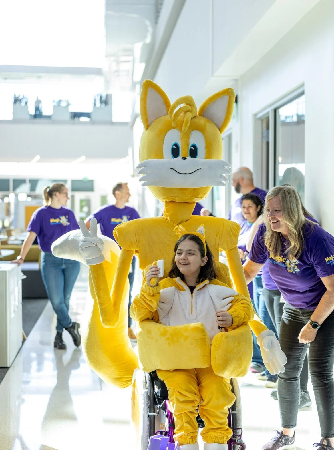 Buddies forever, right, Shelby?! 💛

That's how everyone feels after coming together to build Shelby's dream Magic Wheelchair. Now she can trick-or-treat with her new buddy, Tails!

Thank you to our volunteers at the Stryker Medical team in Portage, 