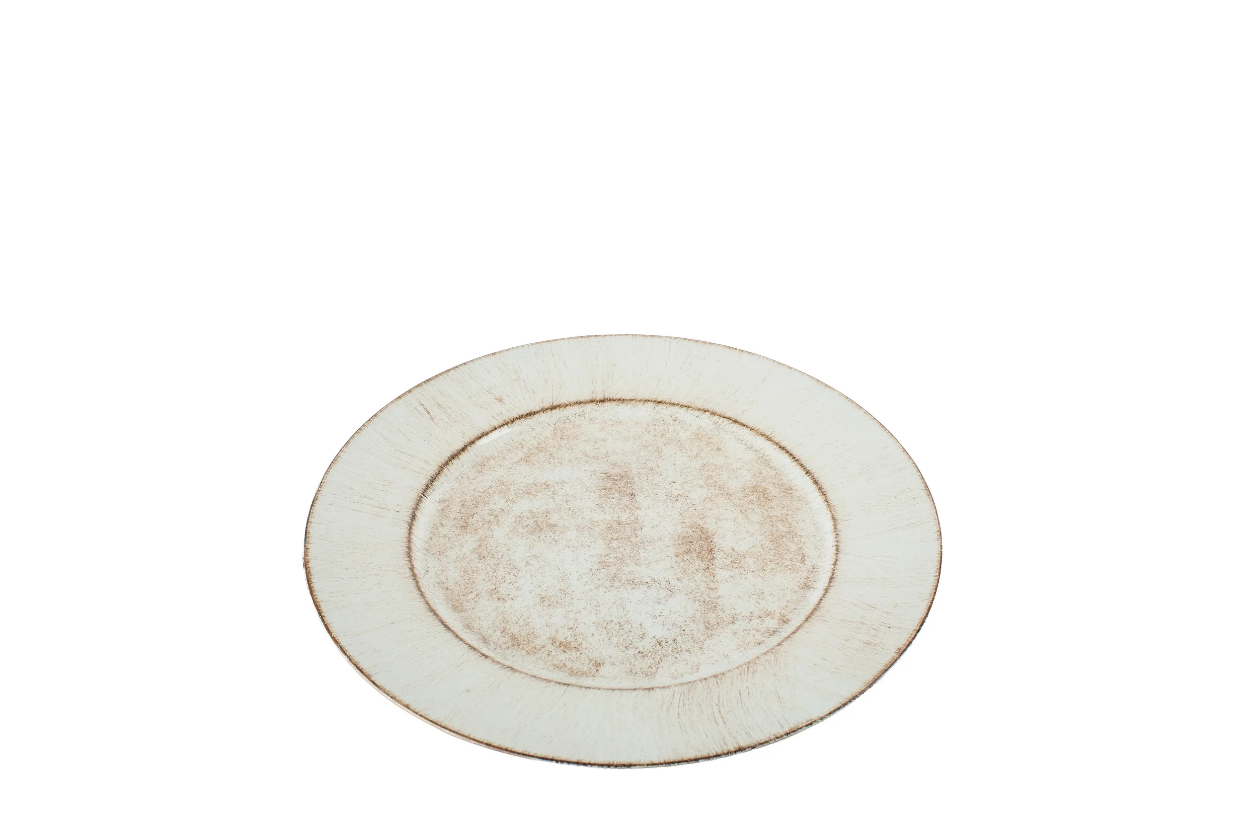 Ivory Wood Grain Charger 1.25-
