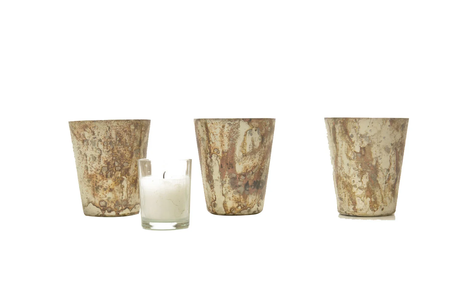 Antiqued Mercury Votive Holder 2-