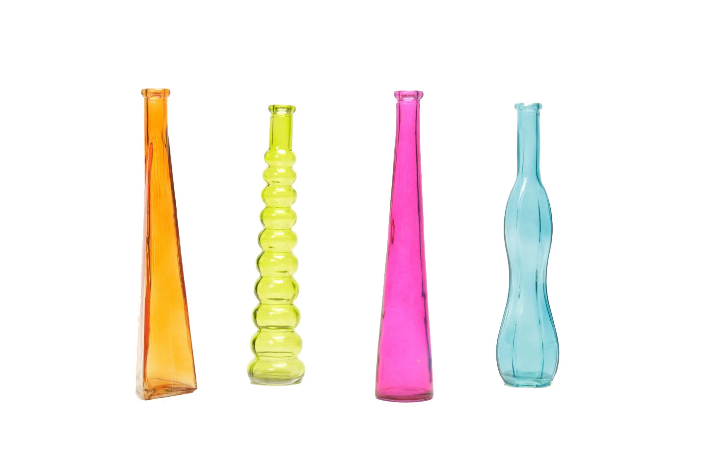 Colored Bud Vase Bottles (12" h) 1-