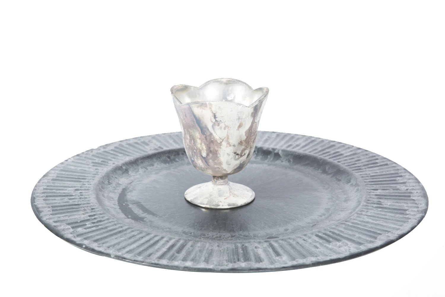 Antiqued Mercury Small Compote 2.50