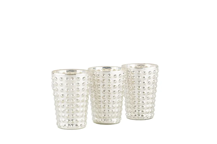 Studded Mercury Glass Votive .75-