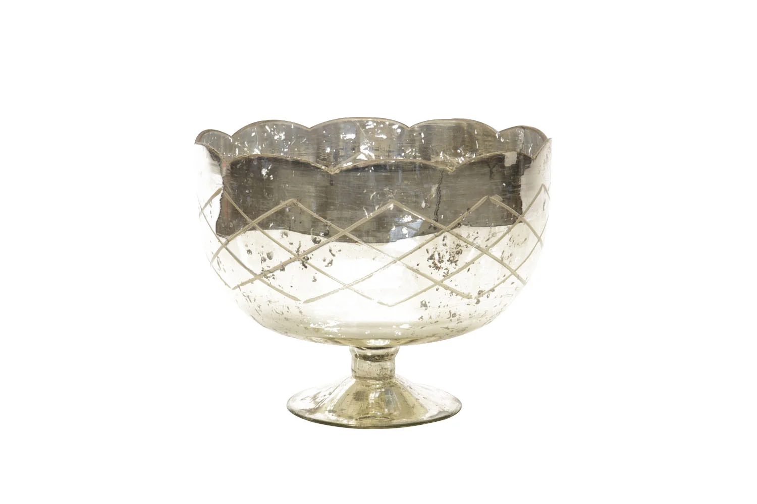 Mercury Glass Compote (9x11) 19-