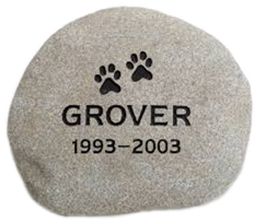 Stone pet memorial marker