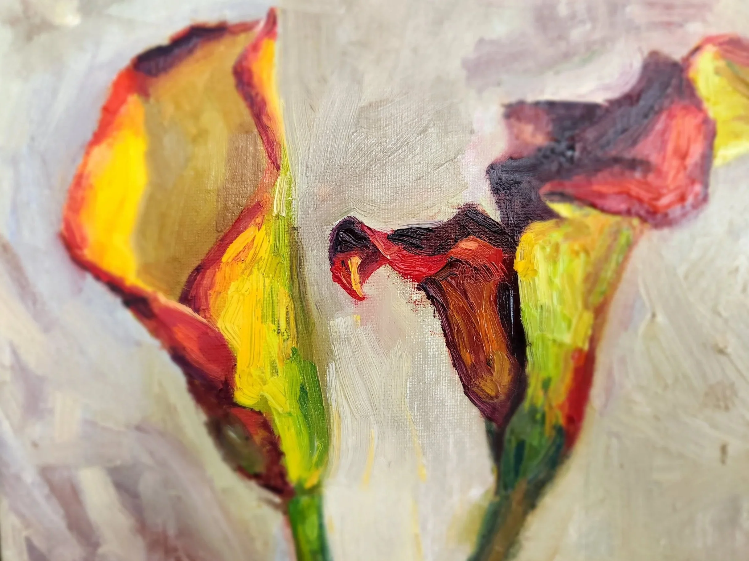 Tulips, 8x0in, oil on canvas, 2006.