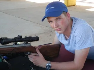 Quinn shooting in the supported prone 50m