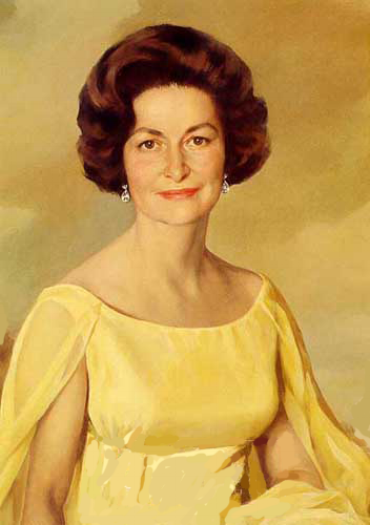 Official White House portrait of Lady Bird Johnson, 1968