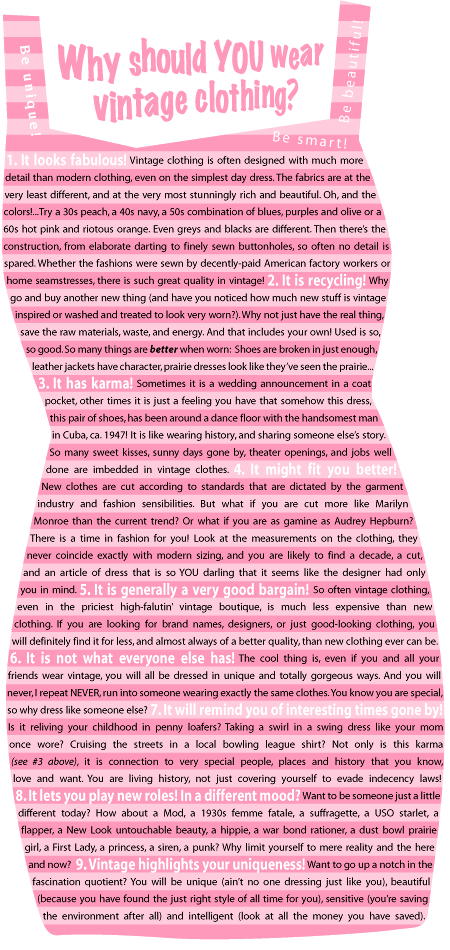 My vintage manifesto (read in plain text here )