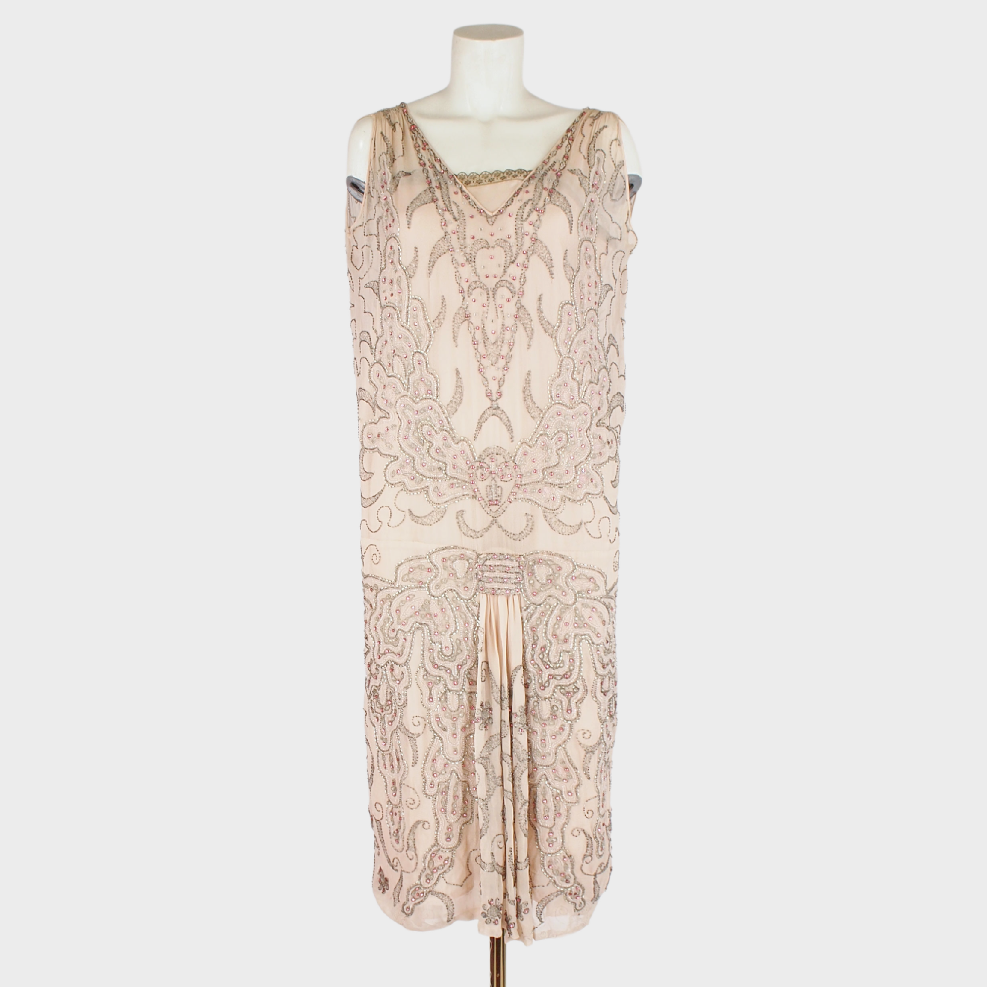 1920s Beaded Silk Dress