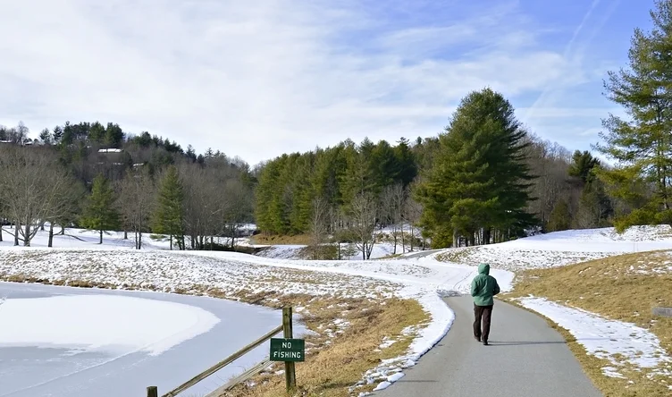 Practise a mindfulness exercise while walking to help you park your worries for a few moments.