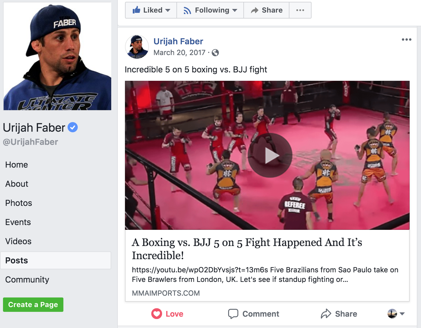 Urijah Faber Loved Our TFC Commentary Video