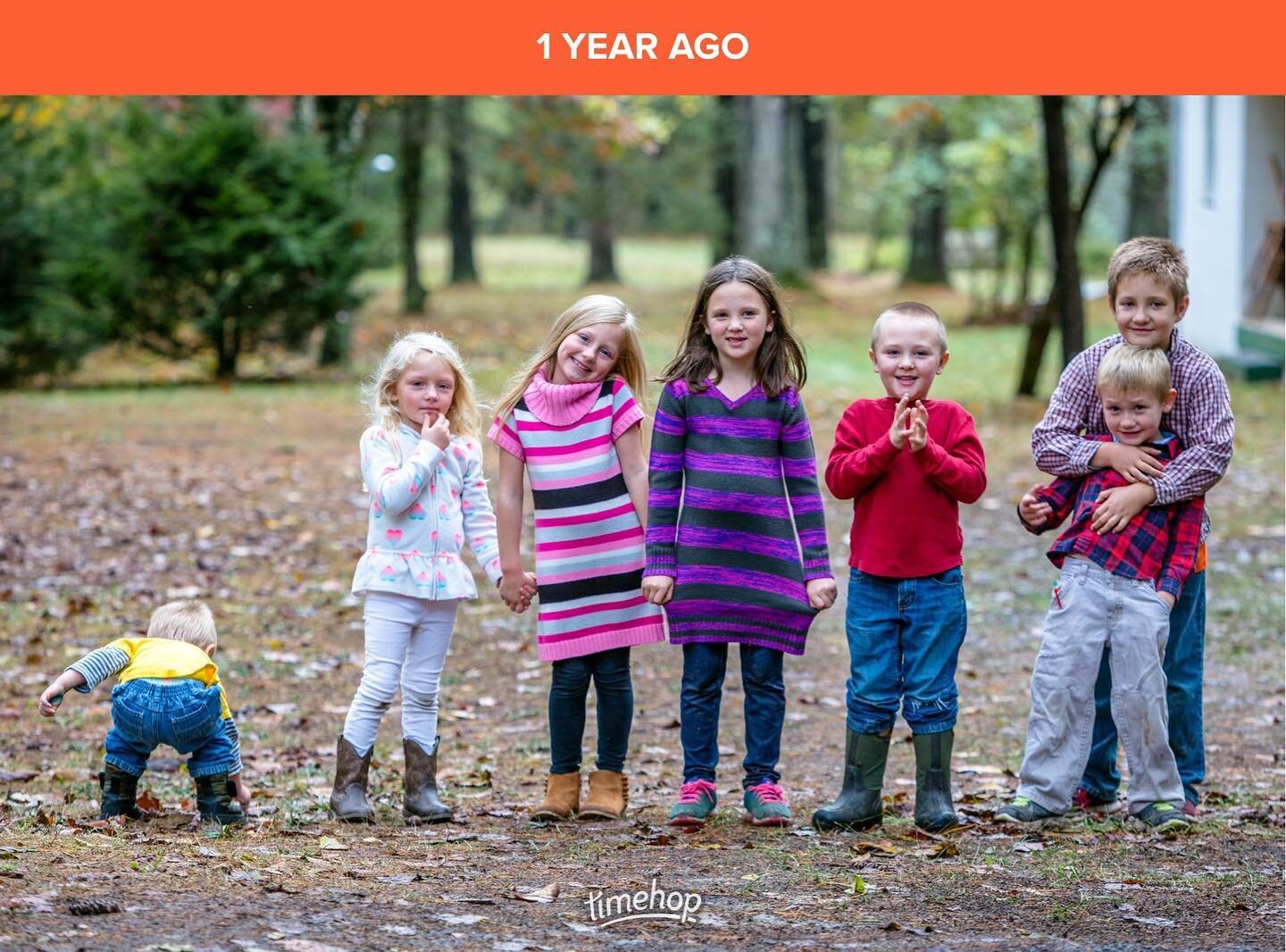 The kids of Camp Bearwallow have put in their hours in the last year! I can&rsquo;t wait to update this photo, one year later . . . #cousins #campbearwallow #hostingasafamily #thehostkids