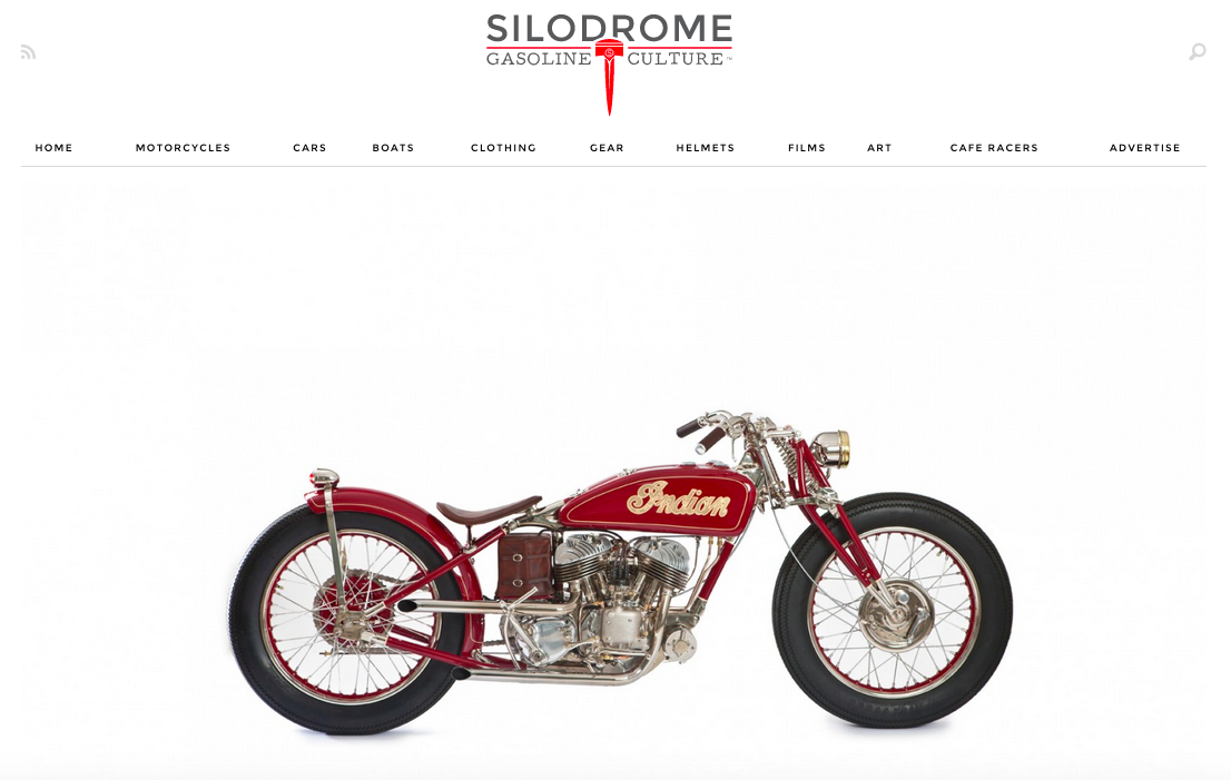 Thank you to James McBride at Silodrome for featuring our 1940 Indian today on his website. Even though this build was competed in 2012 and recognized in different mediums throughout the world, it never gets old to continue to be recognized for all of Jesse's hard work. You can view the article here: http://silodrome.com/gasbox-indian-scout/ We had many people inquire about purchasing this build over the last 3 years, and we are happy to report that after bringing it to the Mecum Motorcycle Auction in January, our Indian has been purchased by a perfect customer who truly appreciated all of the hard work and detail that went into this build.