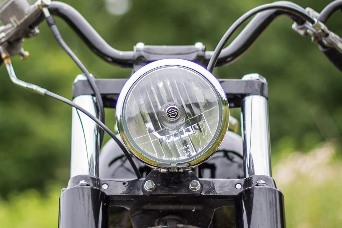 007569 - Gasbox Wideglide Headlight Mount 1948 - 1985 Harley-Davidson FLH - Tumbled Stainless-7.jpg