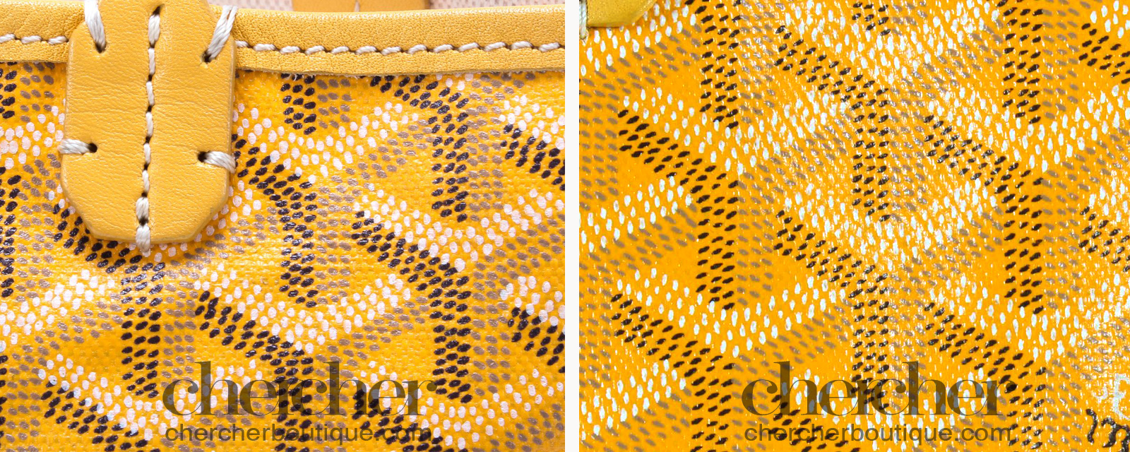 左图:Goyard St. Louis Junior 细节。