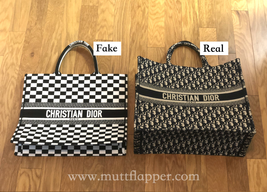 dior checkered tote