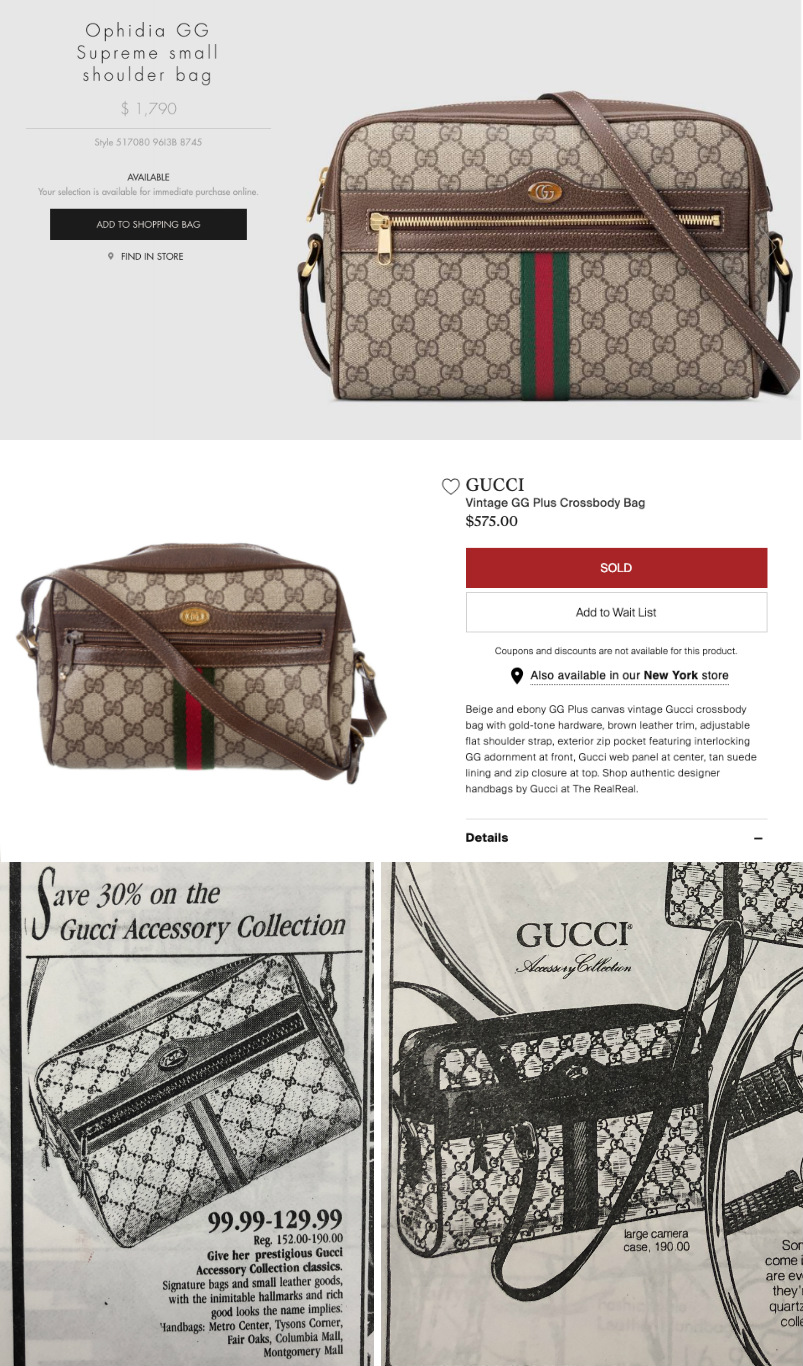 old vintage gucci bags