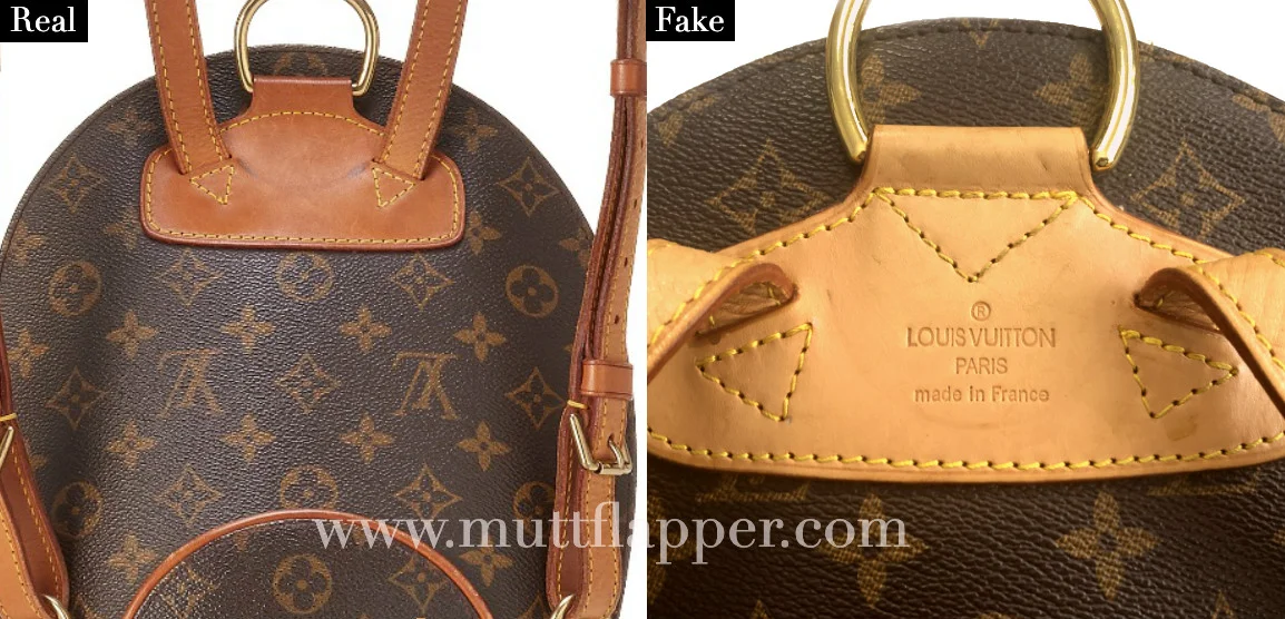 A genuine Ellipse backpack does not have brand stamp at its back.