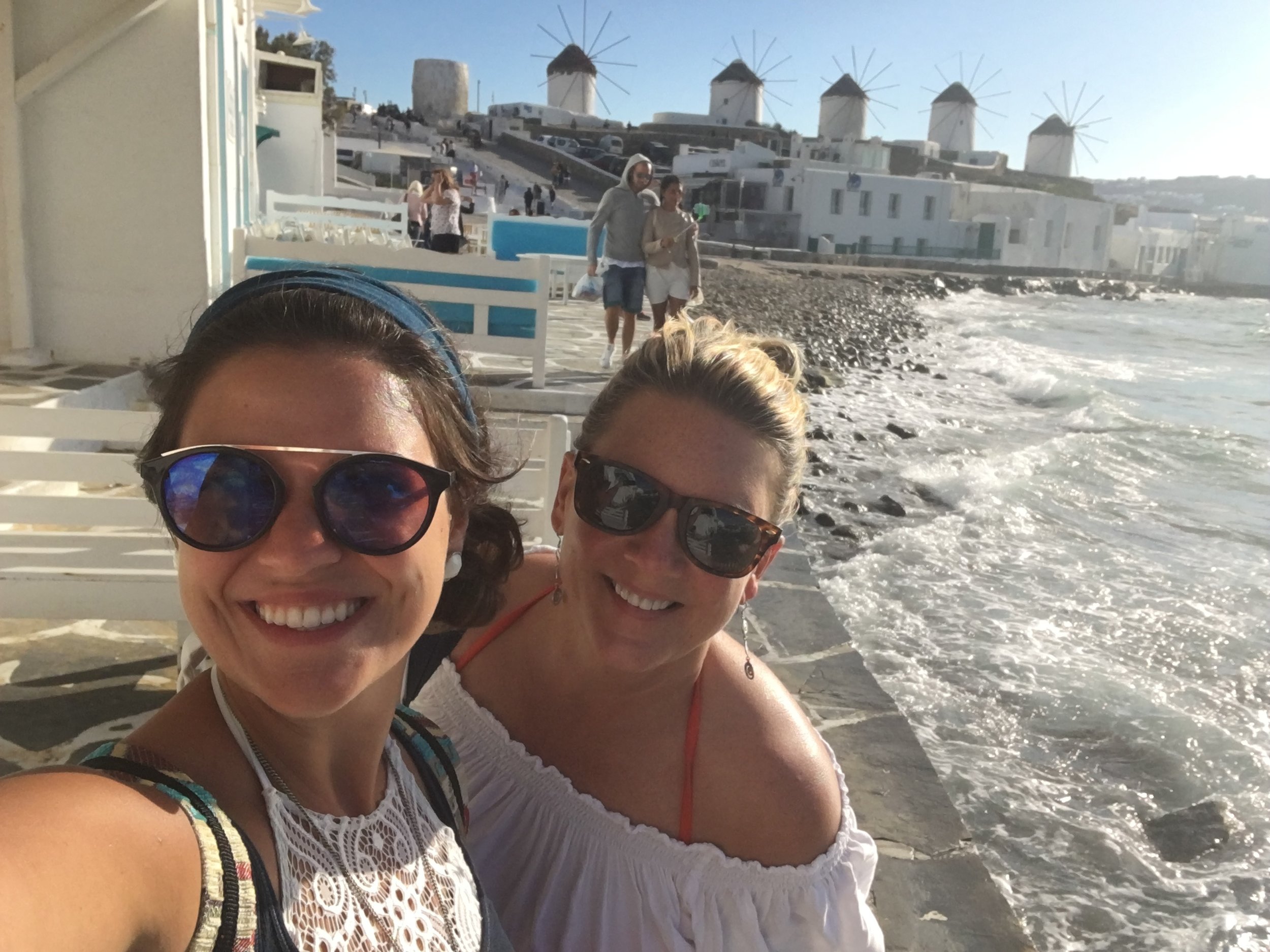 My explorations wouldn't be the same without Cindy Heitstuman, also known as Superwoman. Mykonos, Greece