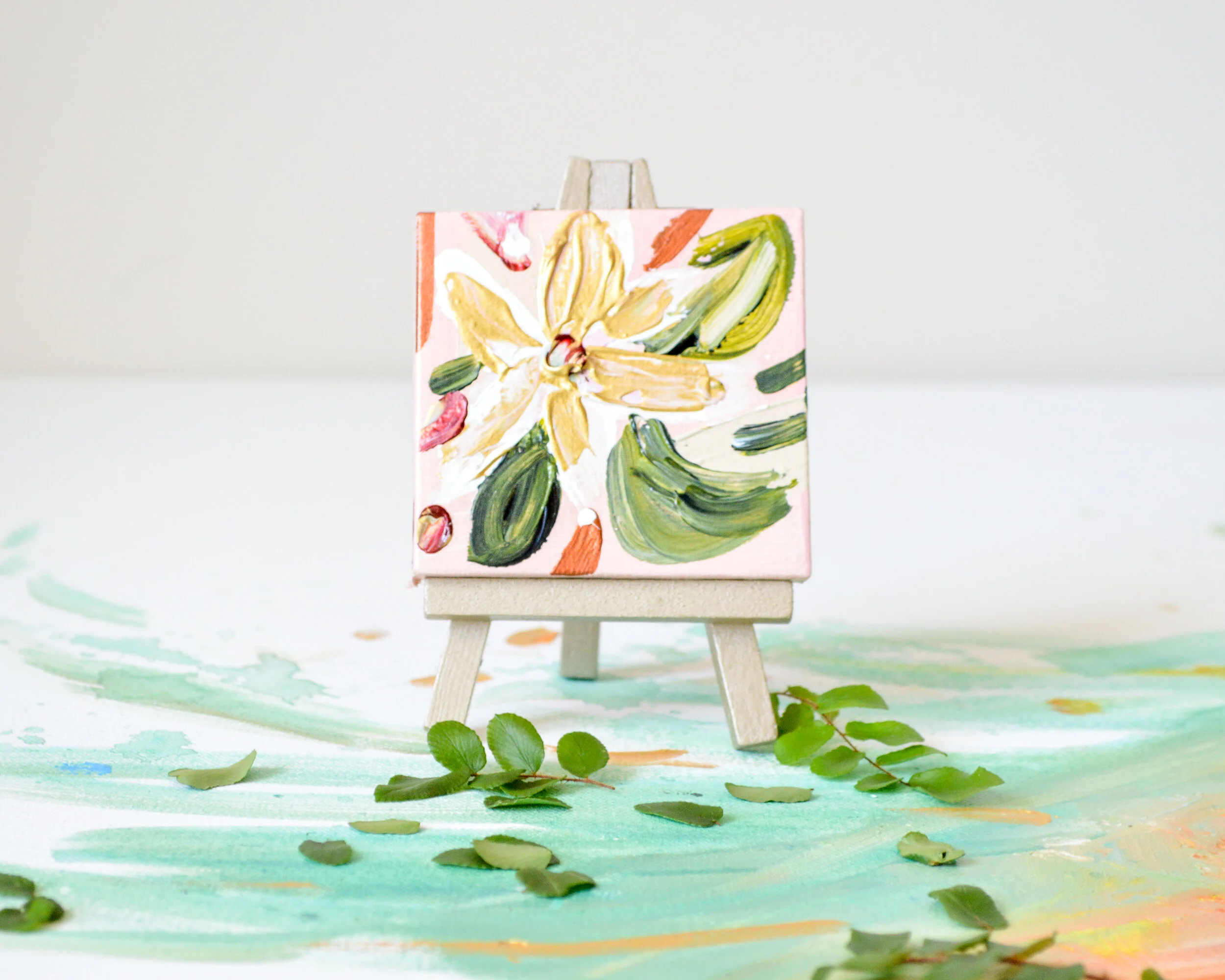 "Open Up Our Eyes" Acrylic Floral Painting By Corinne Yancone