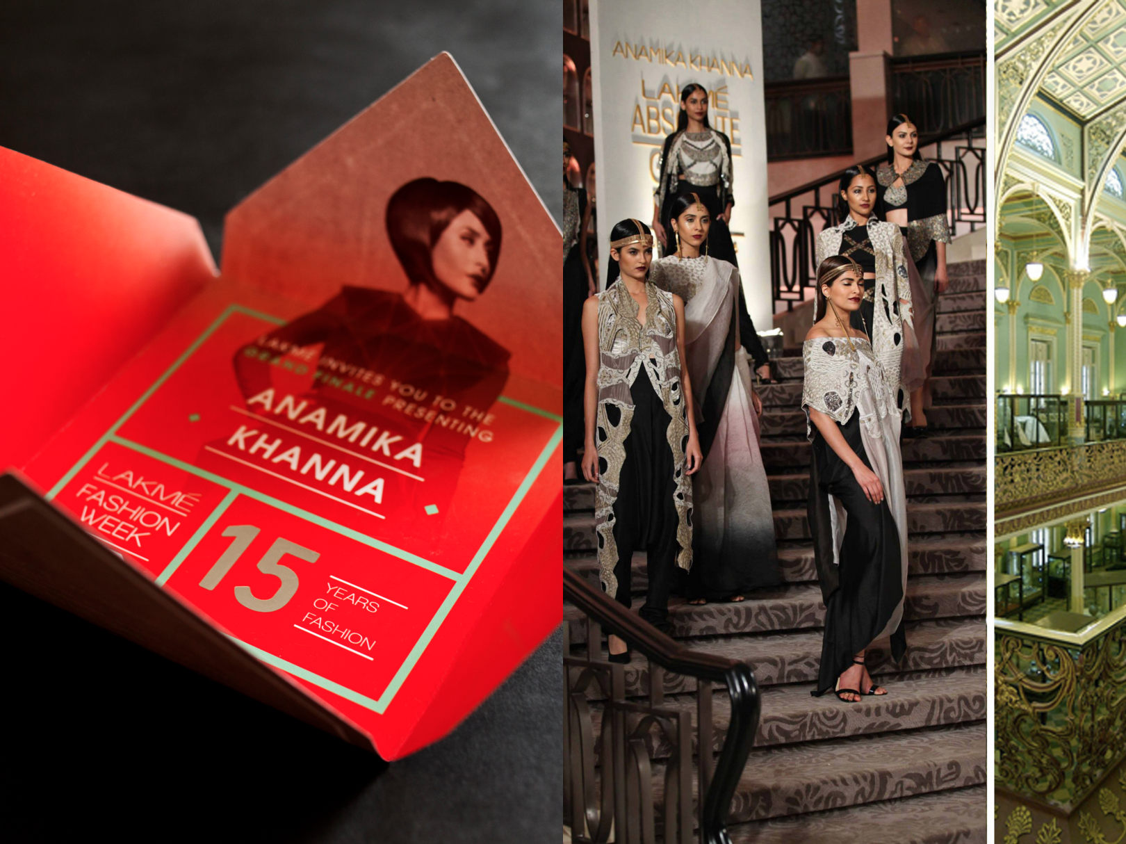 The event ended with the Grand Finalé with designer Anamika Khanna at the Dr. Bhau Daji Lad Museum, which is a building from the 17th century with breath-taking Victorian-style architecture and a bright turquoise interior. The invite was made specific to the designer's brief for her clothing line and in tandem with the location of the event.