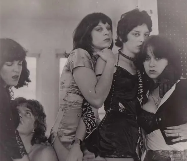 Backstage Pass, 1977 - Marina on far left.
