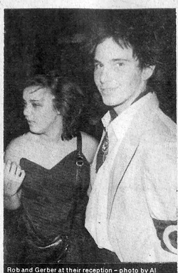 Gerber and Rob Henley at their "punk wedding." Photo by Al Flipside