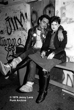 Rock Bottom and Connie Clarksville at the last official Masque show, 1978. Photo by Jenny Lens.