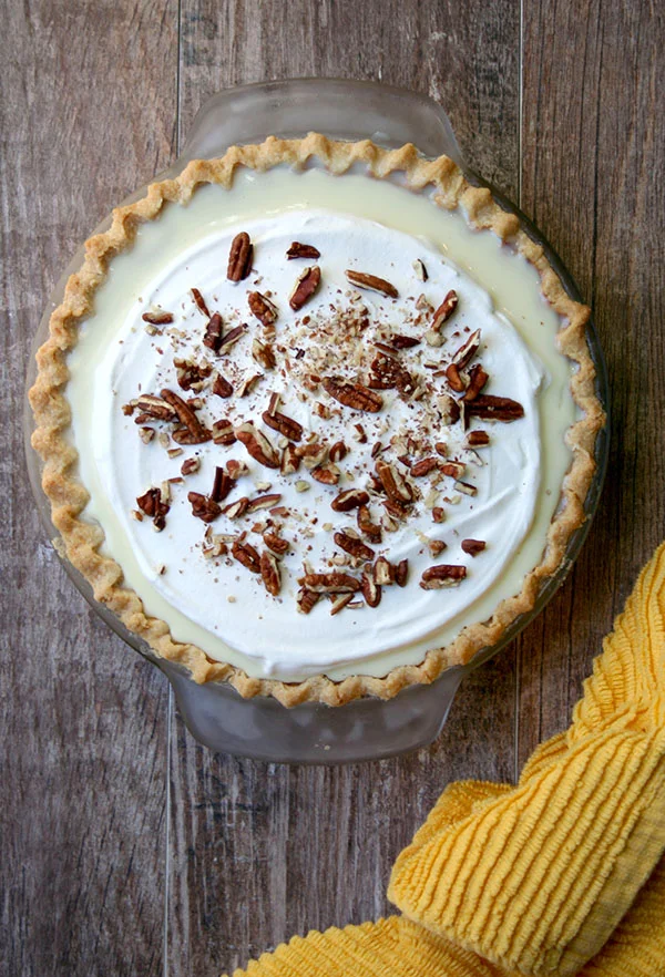 This pie dough? Made with melted butter.