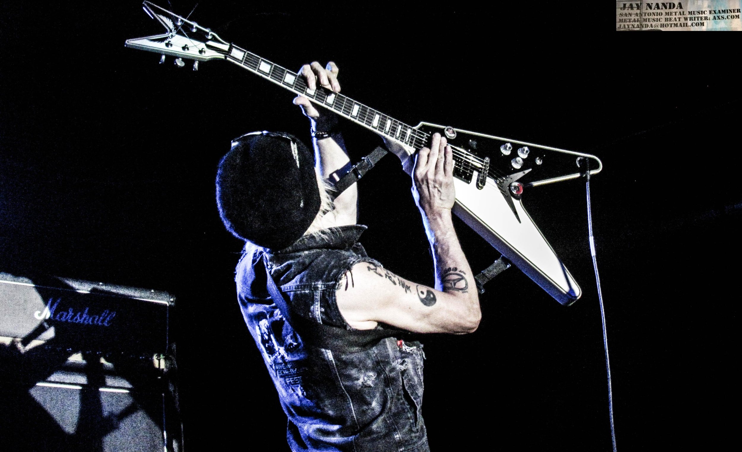 Schenker showcases his Flying-V on opening instrumental "Into the Arena."