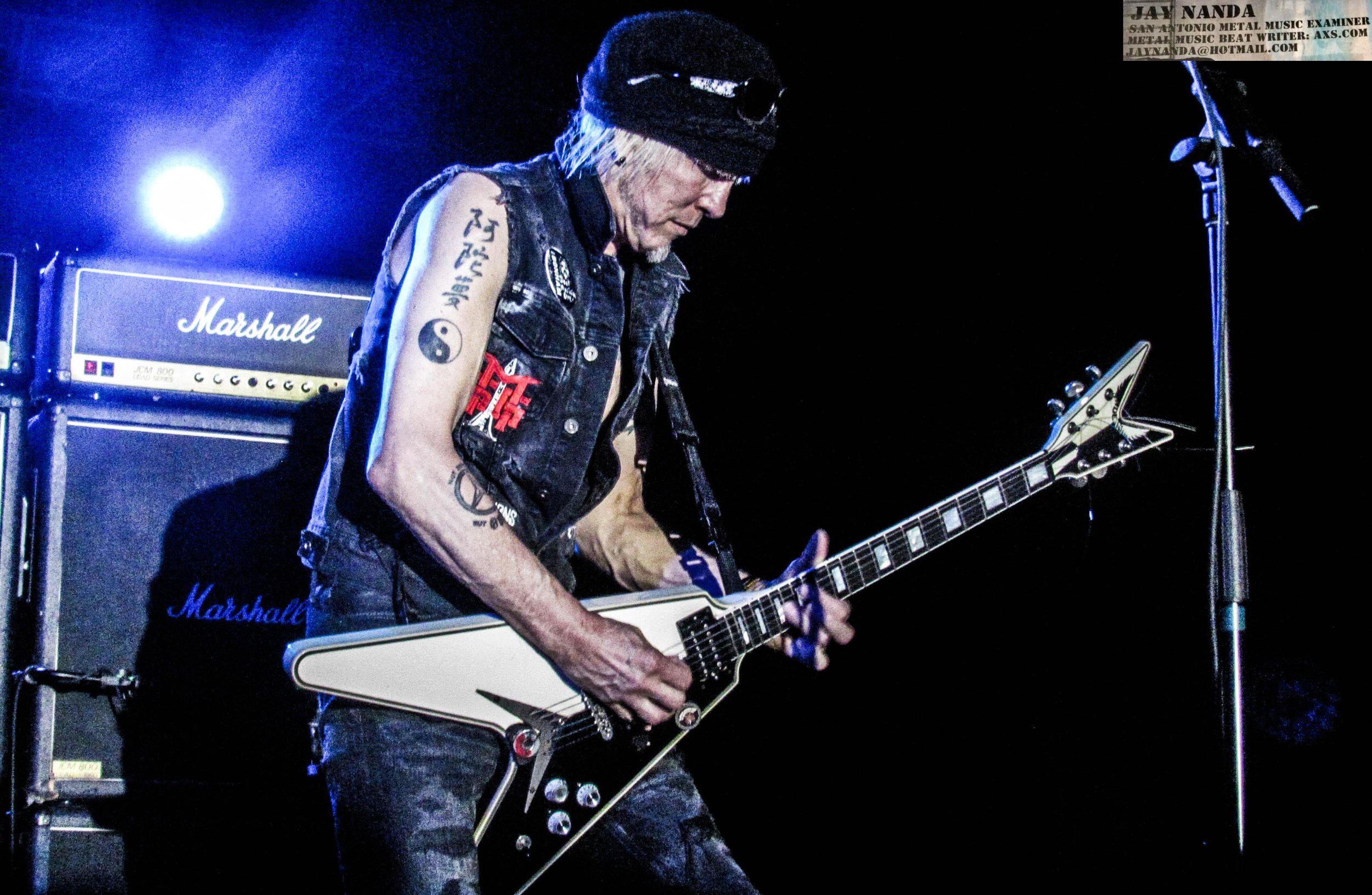  Schenker does his thing on the Flying-V. 
