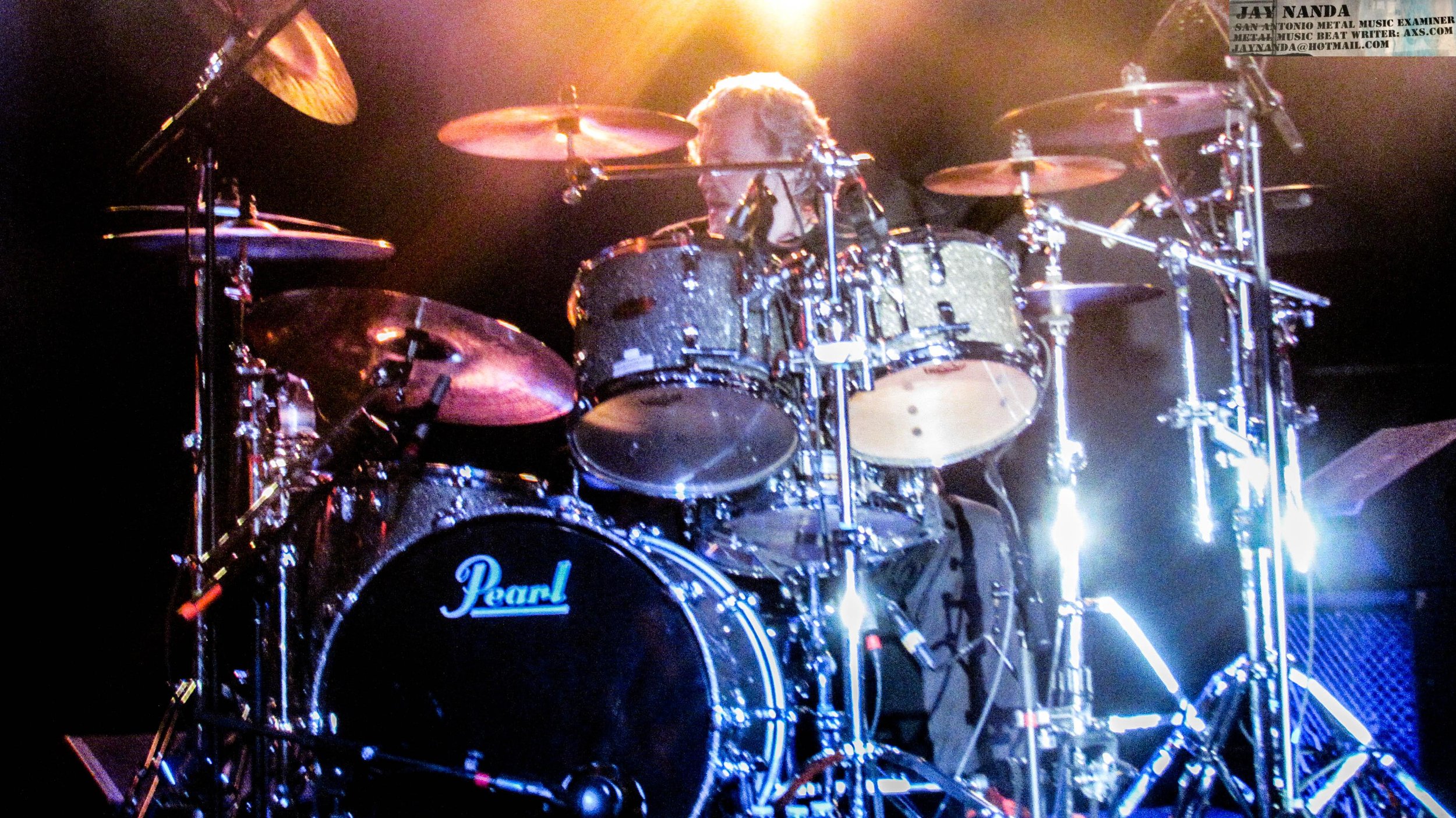 McKenna pounds away on the kit.