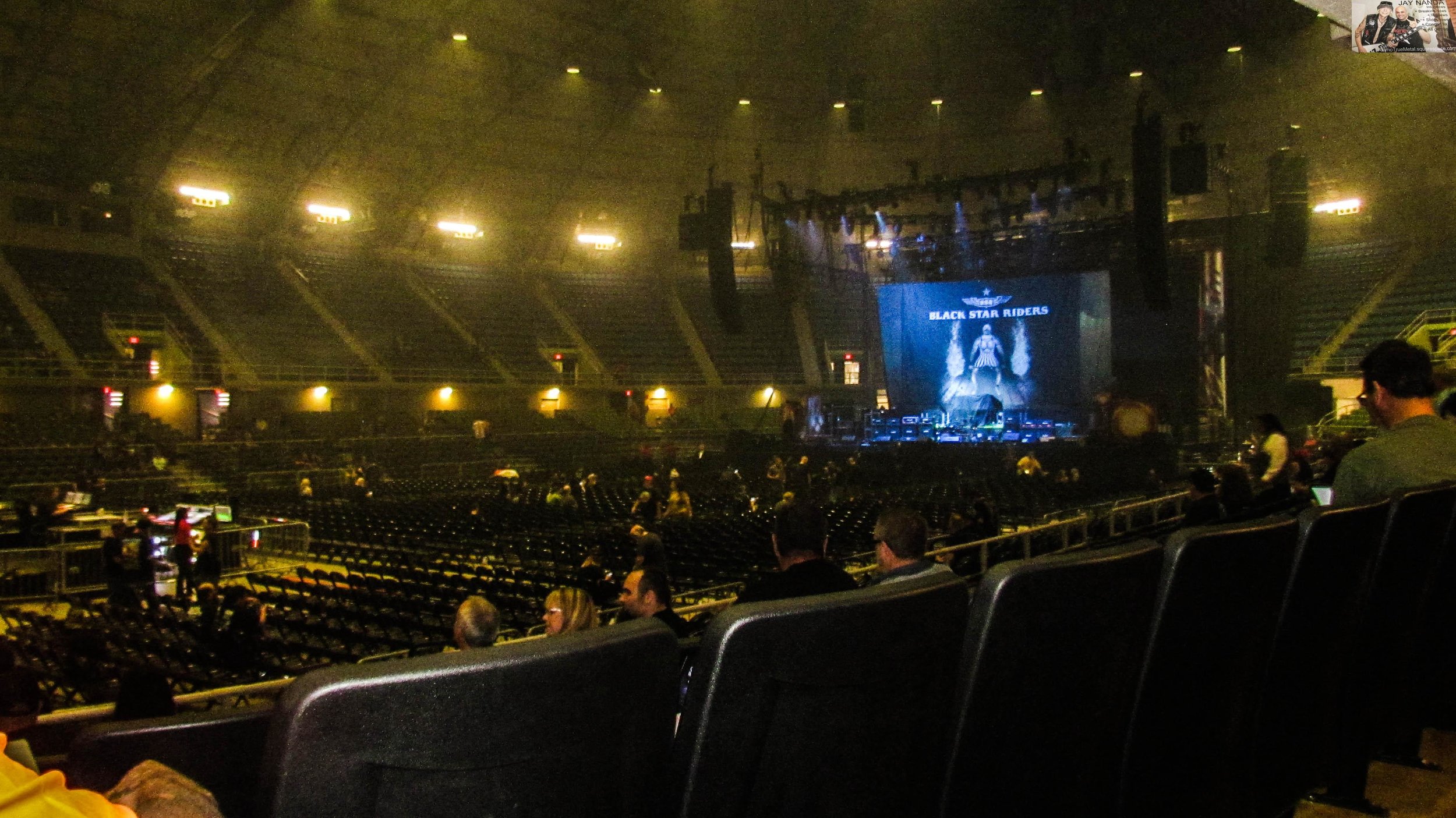 Fans begin to file in prior to Black Star Riders’ opening set while supporting Judas Priest and Saxon on Tuesday during the final night of their North American tour at Freeman Coliseum.