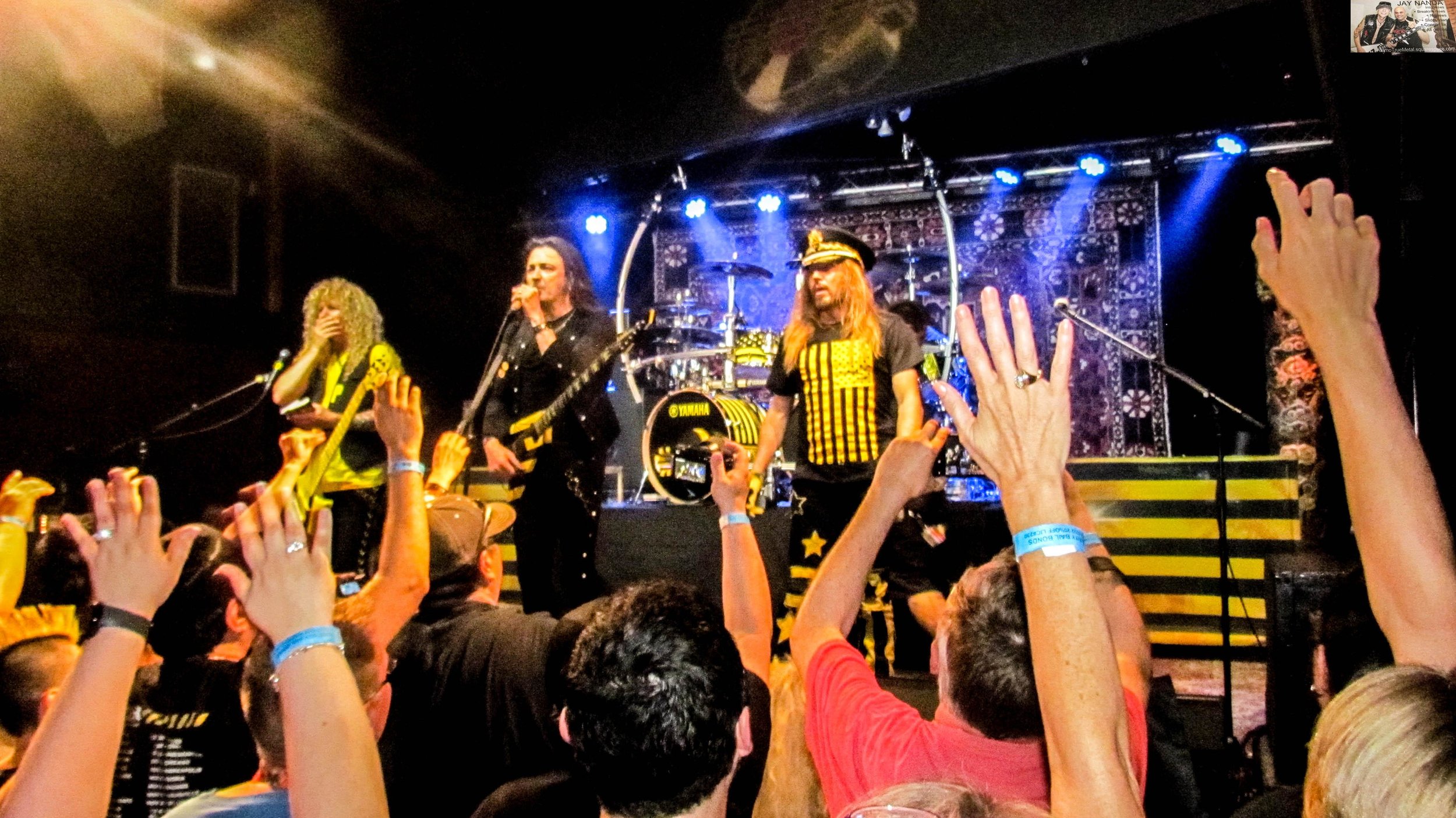  After tossing out a few guitar picks, drum sticks and yes, bibles, Stryper basks in the cheers after ending with lone encore “To Hell With the Devil.”  