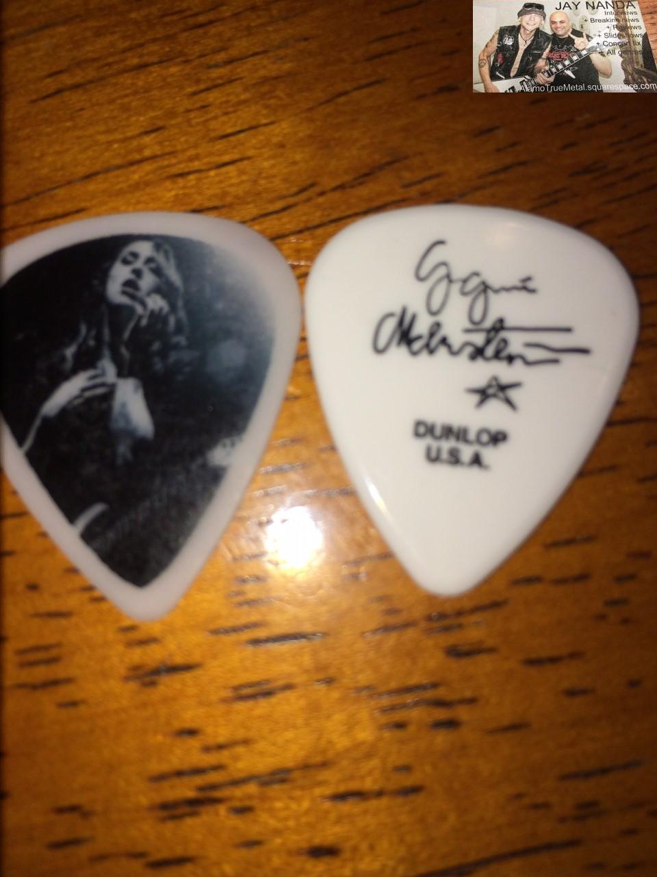  Guitar pics of Paralandra singer/guitarist Casandra Carson (left) and of the maestro Yngwie Malmsteen 