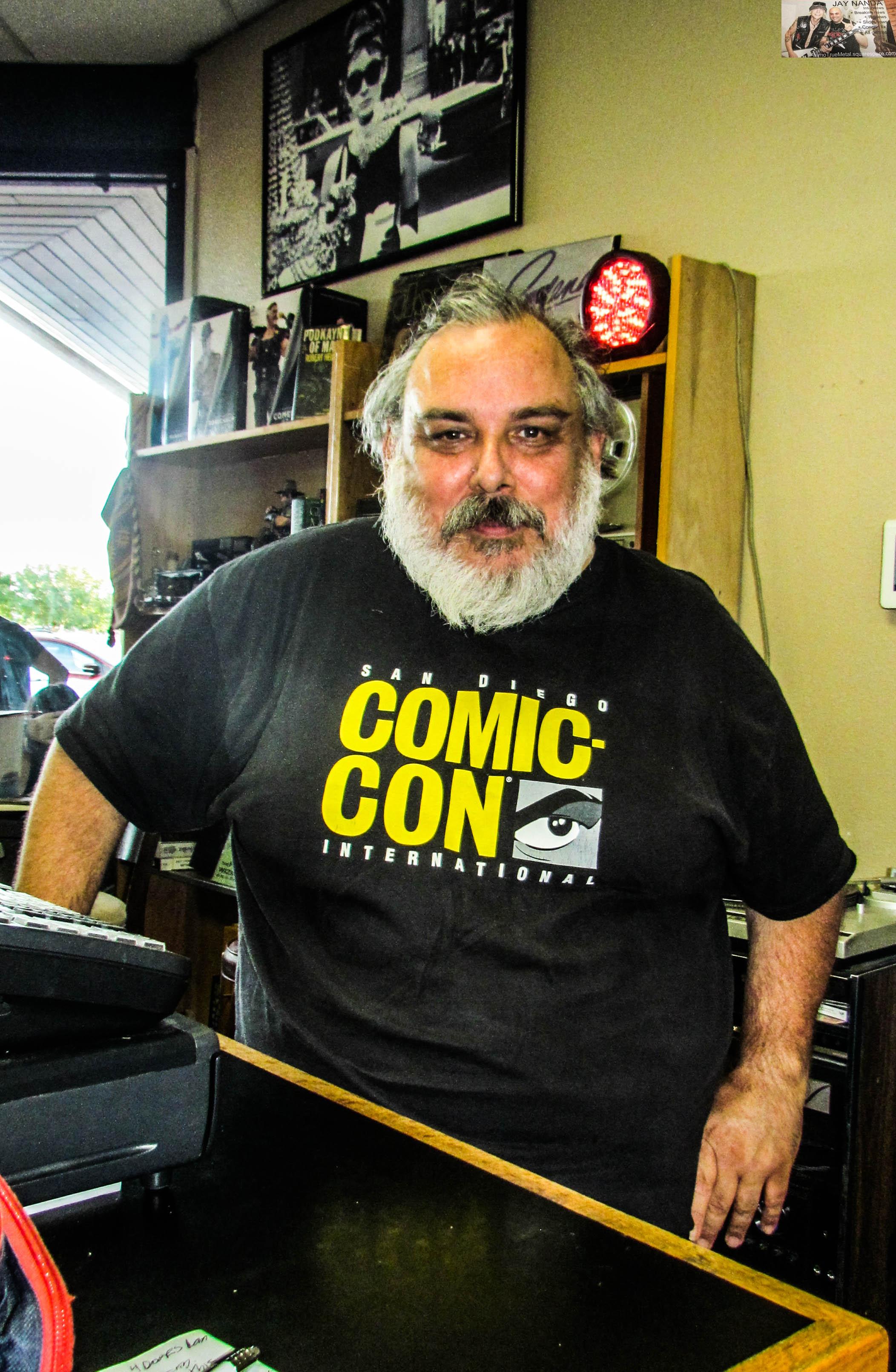 Don Hurd, 58, is the architect of Imagine Books & Records along with his wife Irma and 23-year-old son Ezra, which they bill the “Loudest Bookstore in Texas.”