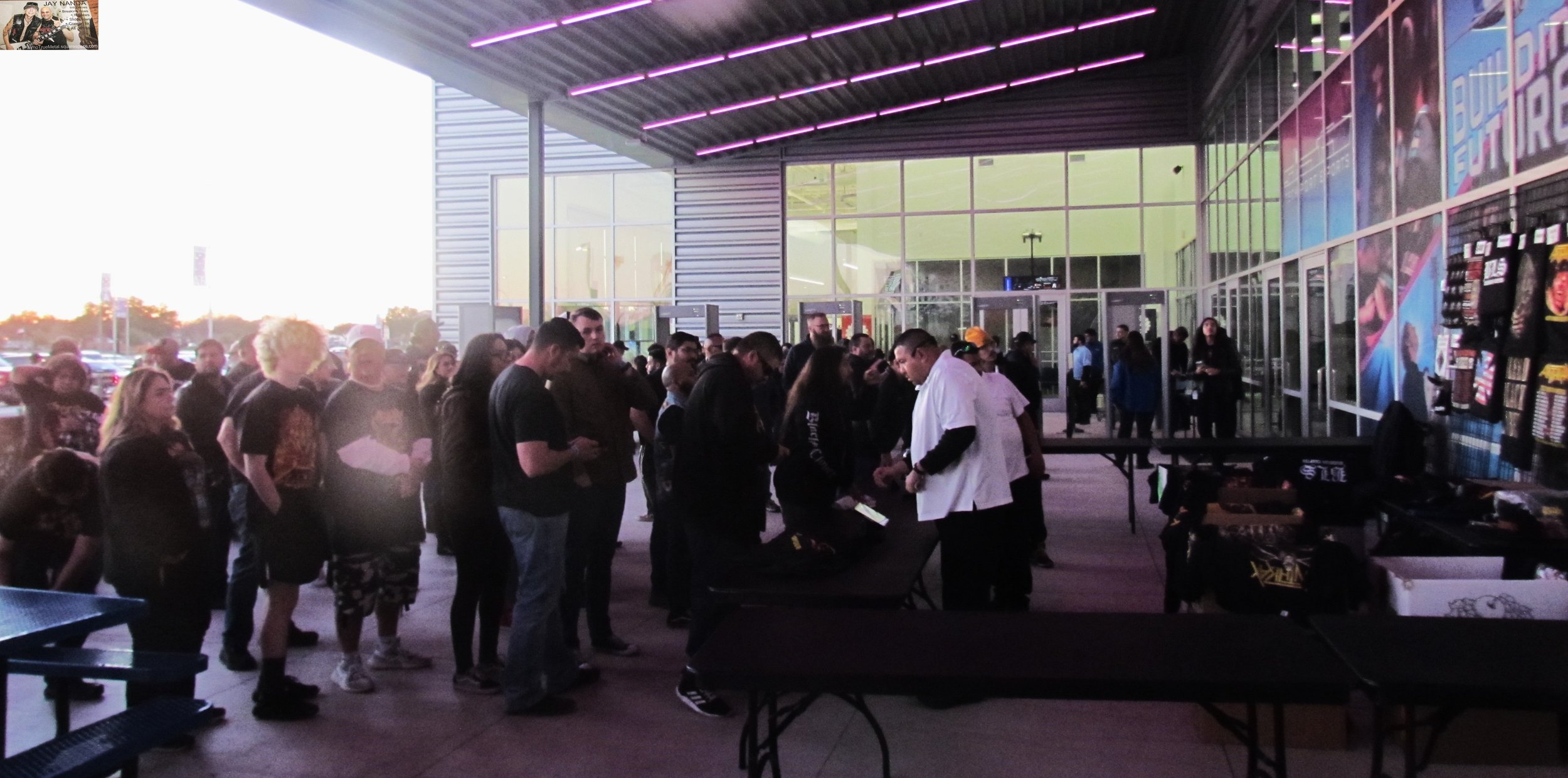  Fans check out the merch before entering the newly renamed Boeing Center at Tech Port. 