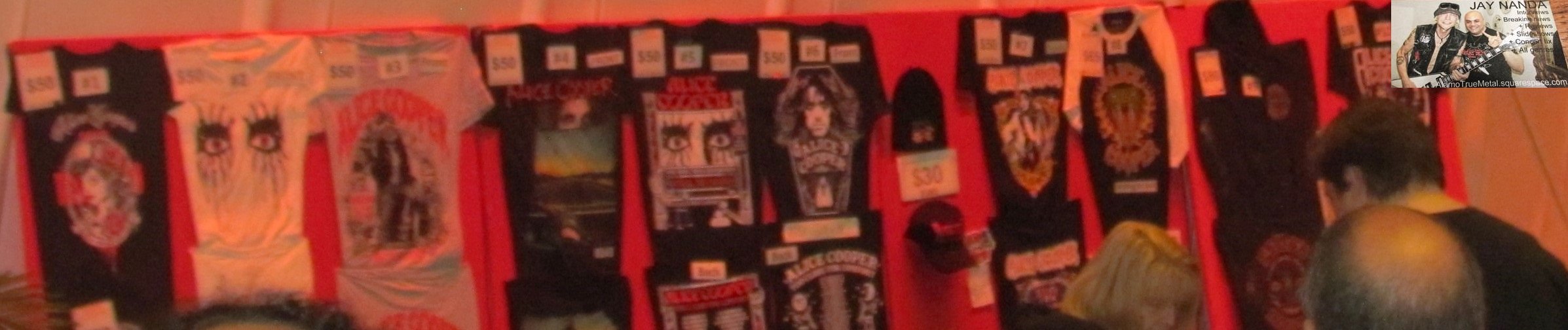  A sample of Cooper’s merch awaits for purchasing. 