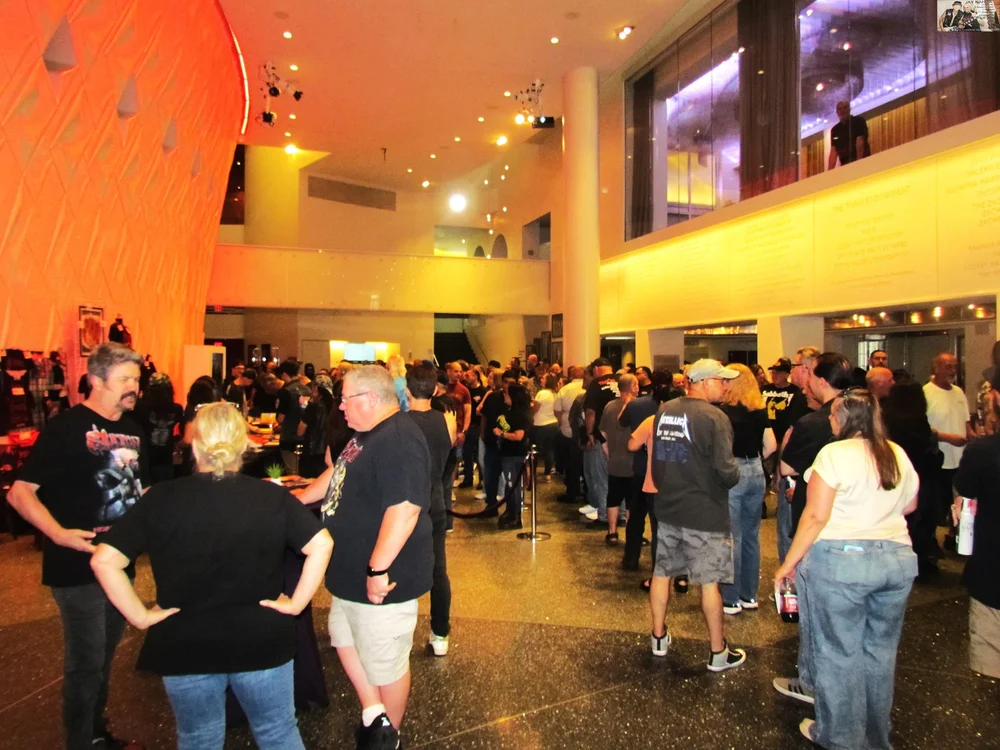  Fans mill about the lobby prior to the show. 