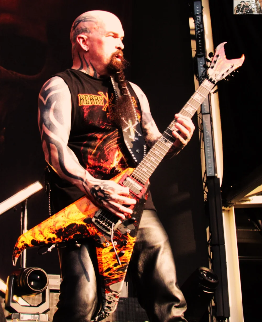  King's guitar licks had the mosh pits swirling throughout the 40-minute set. 