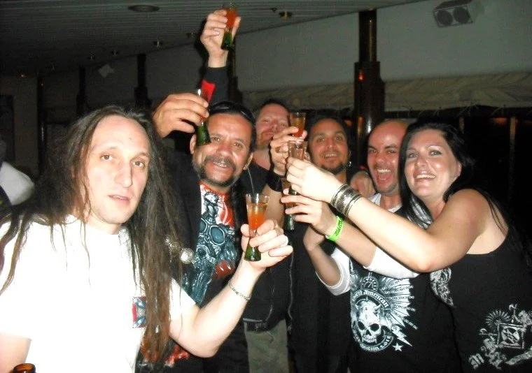  Vodka &amp; tobasco sauce with Lee Altus &amp; Gary Holt of Exodus and Mark Osegueda of Death Angel 