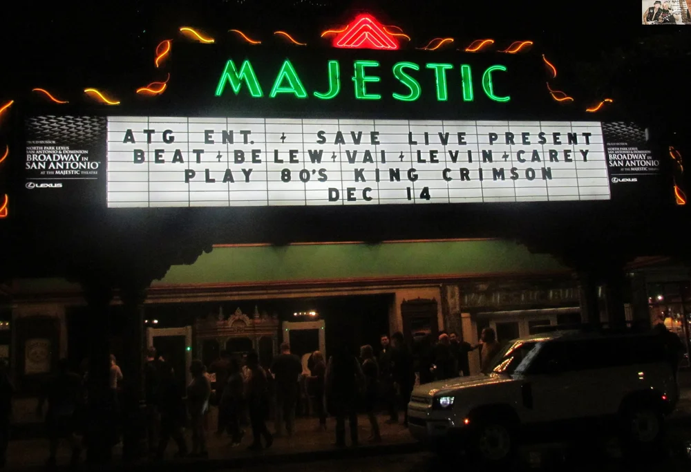  The marquee spells out to downtown San Antonio the night in store at the historic theater. 