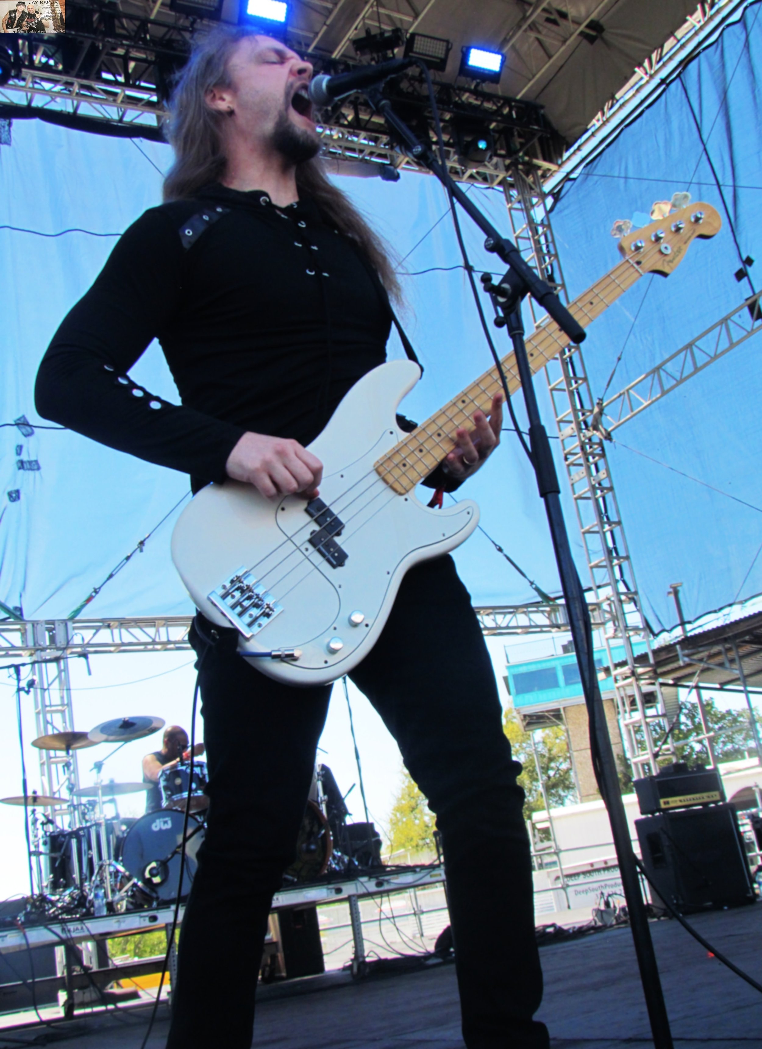  Garrick Smith provides backup vocals with the bass.  