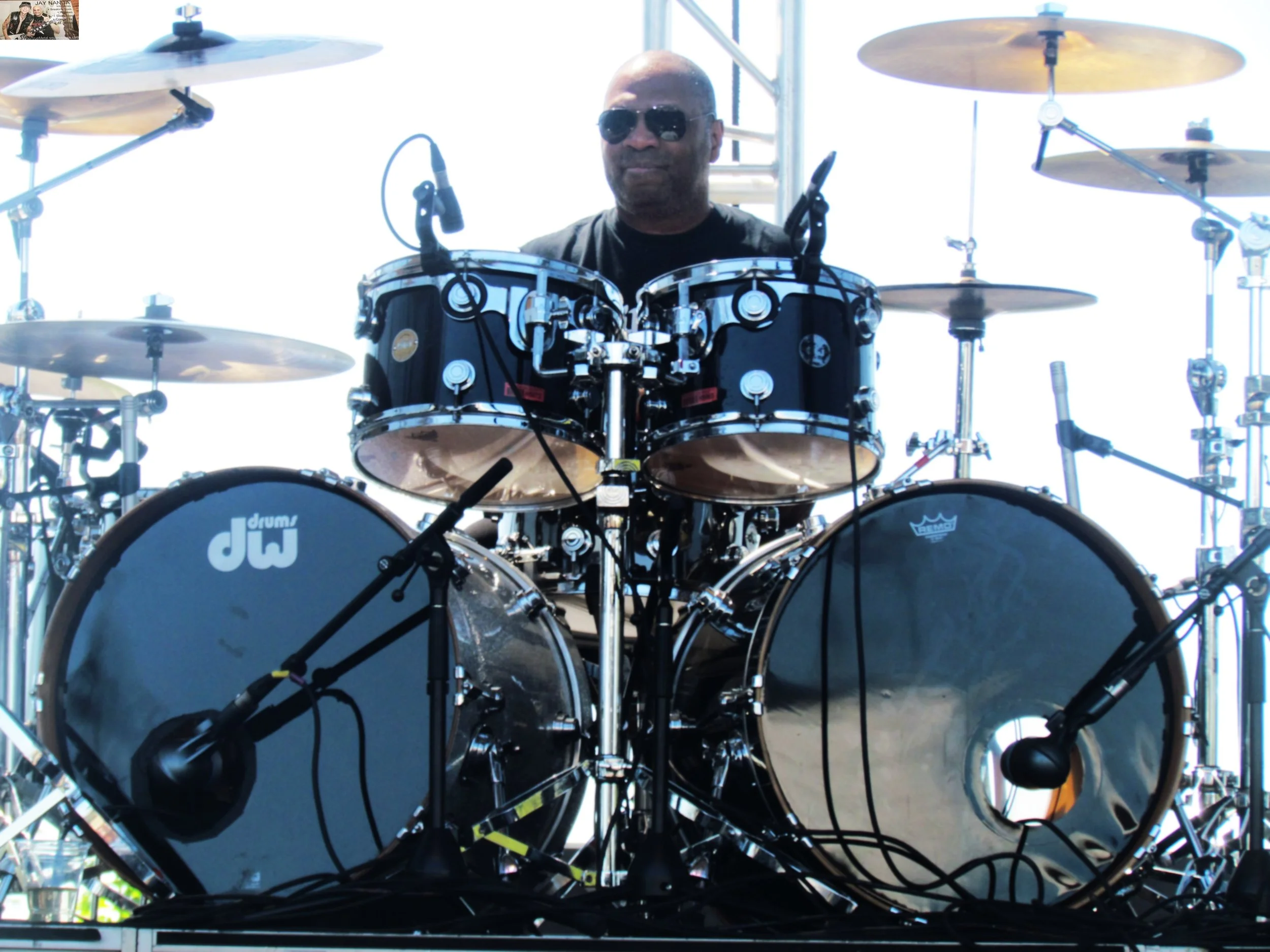  Mikey Lewis lays down the bass drum kicks.  