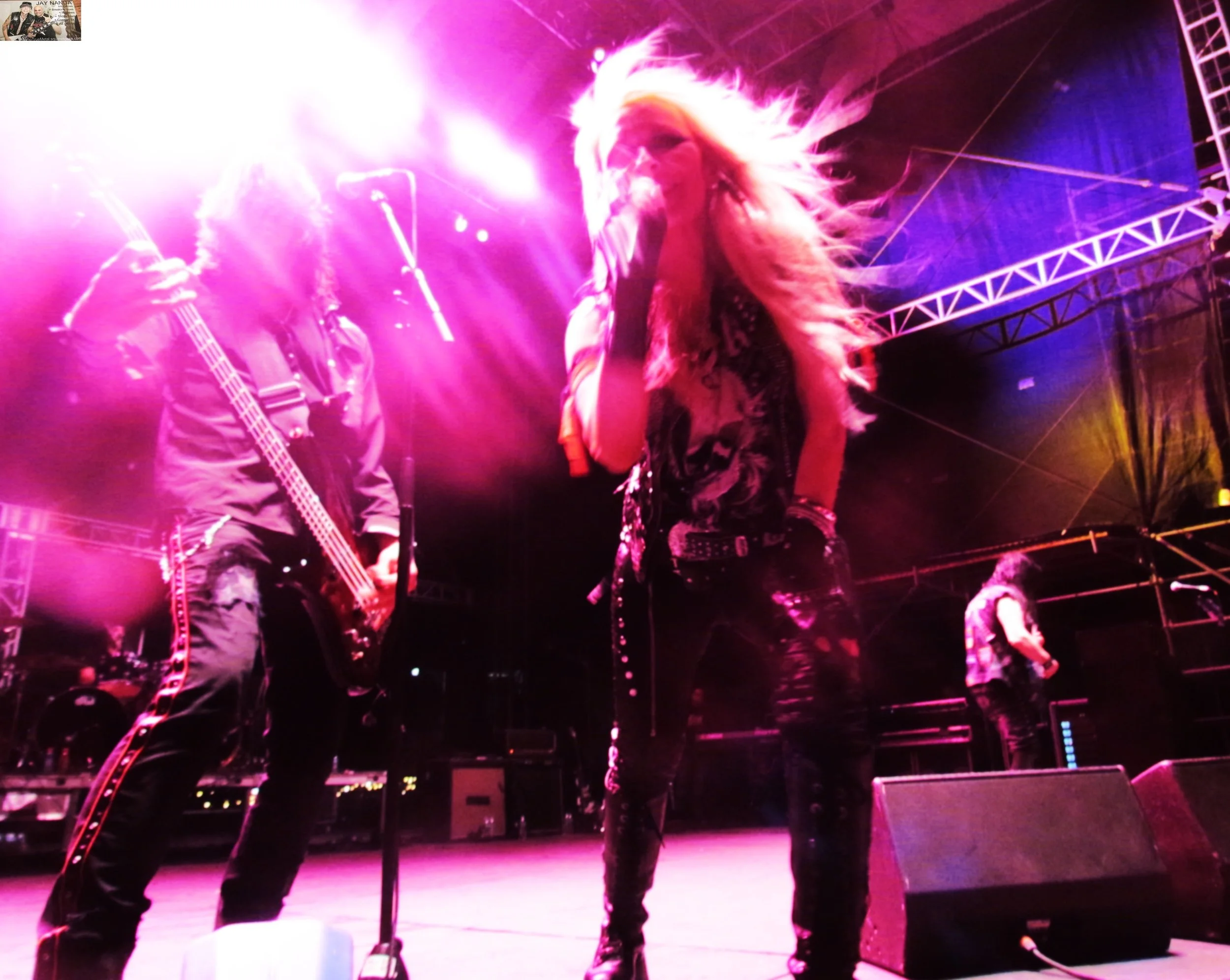  Pesch rocks out with her bassist of more than 30 years Nick Douglas.  